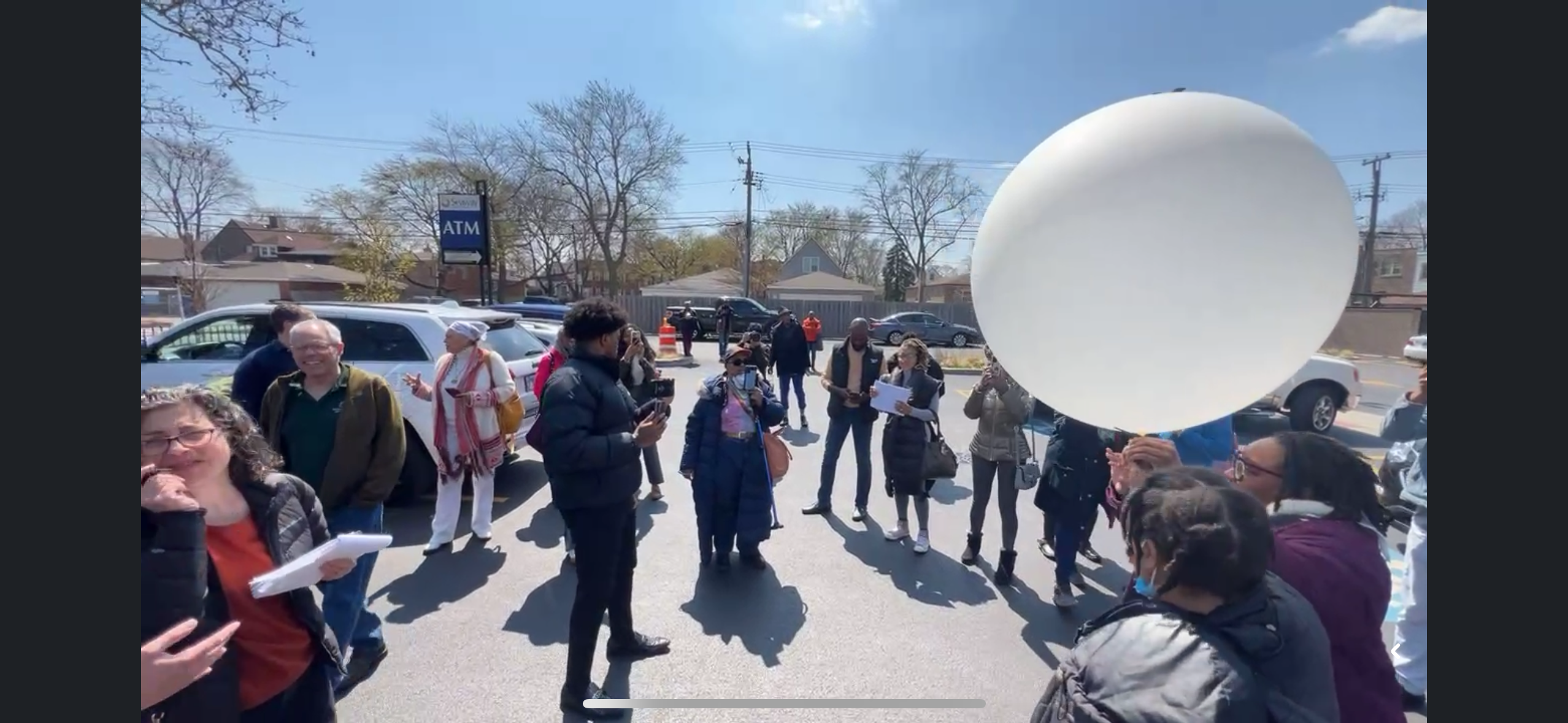 Community weather balloon launch with the Greater Chatham Initiative during a CROCUS outreach event